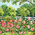 Landscape with Roses Fence
